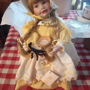 Knowles Yellow and White Doll with Braids